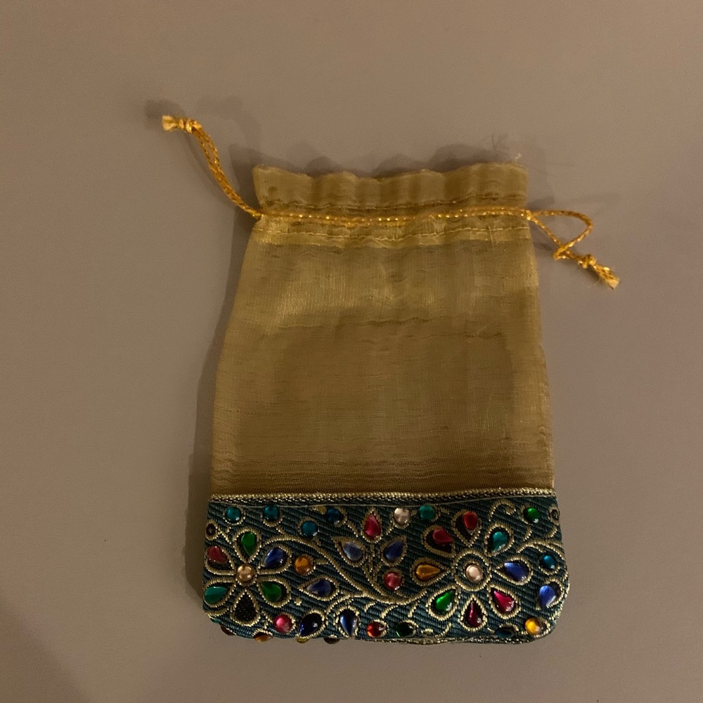 Beaded organza bag